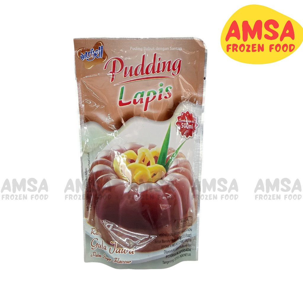 

Nutrijell Pudding Lapis Rasa Gula Aren 100 gr / Puding Gula Jawa