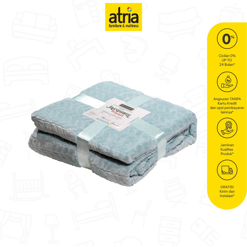 Atria Selimut Bulu Jacquard Blanket Flannel Fleece
