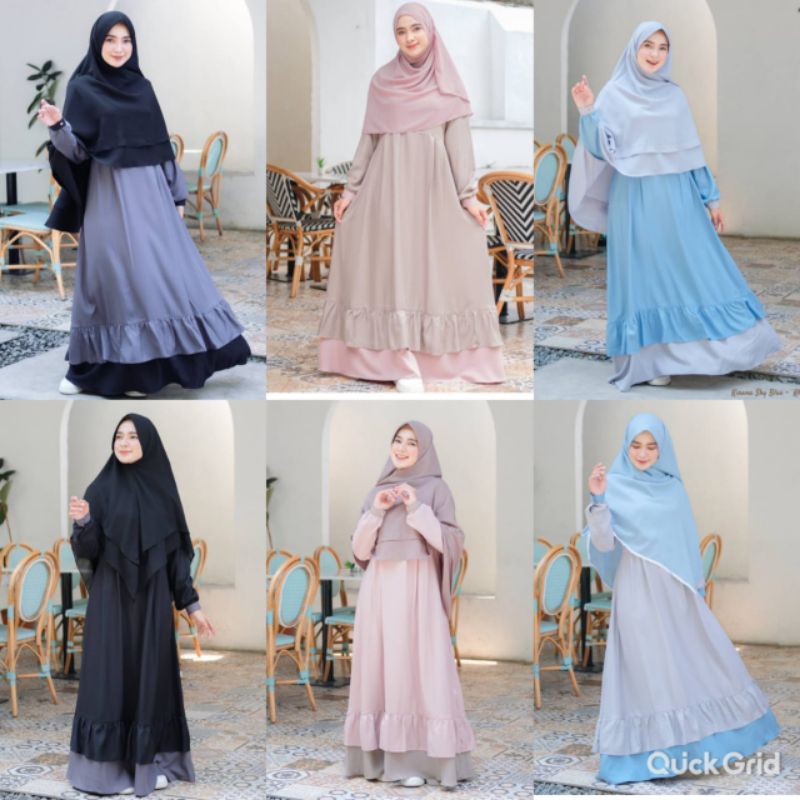 Gamis Kirana Basic Michan Gamis katun polos Gamis polos Shakilla gamis polos jumbo bajumuslim peremp