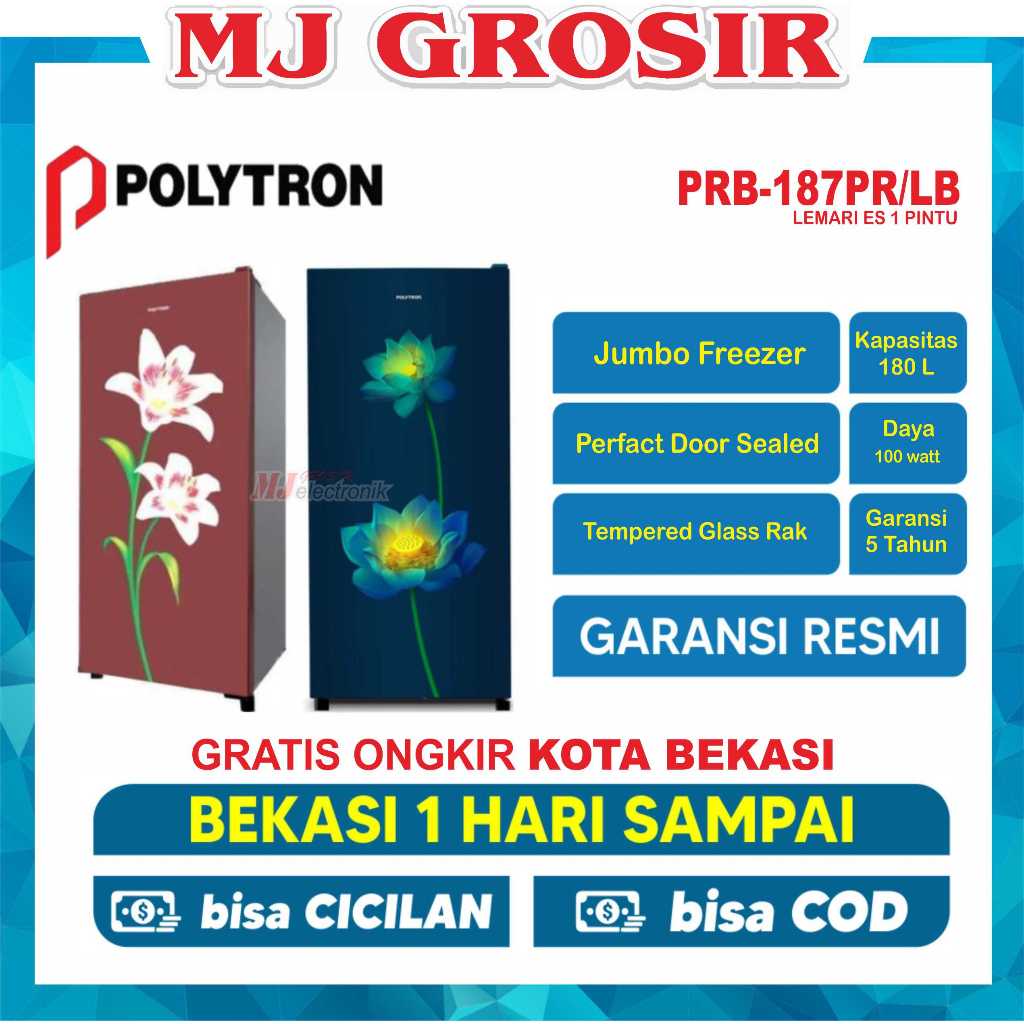 KULKAS POLYTRON PRB 187 LEMARI ES 1 PINTU PRB187 PRB 187-new