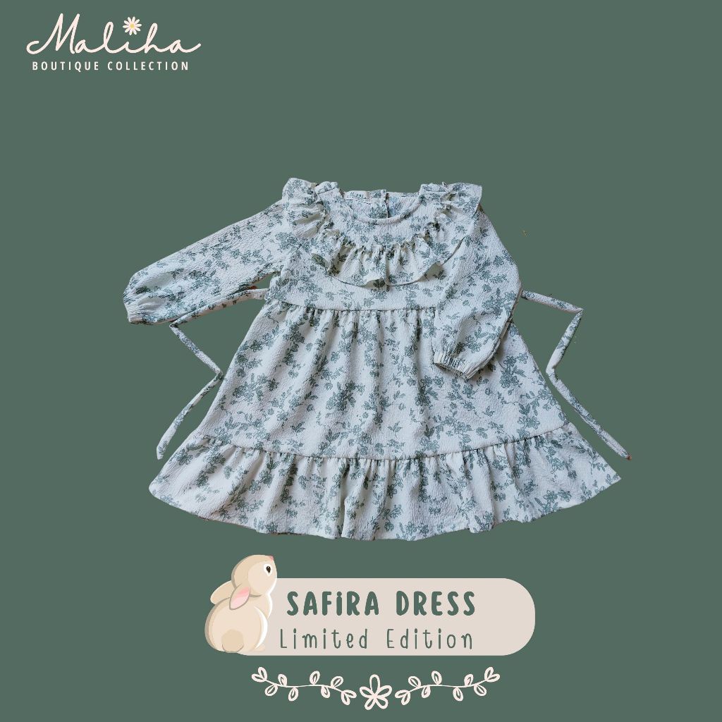 SAFIRA DRESS | Pakaian Anak Perempuan 2-7 Tahun Dress Anak Perempuan Lucu Dress Anak Premium Bahan C