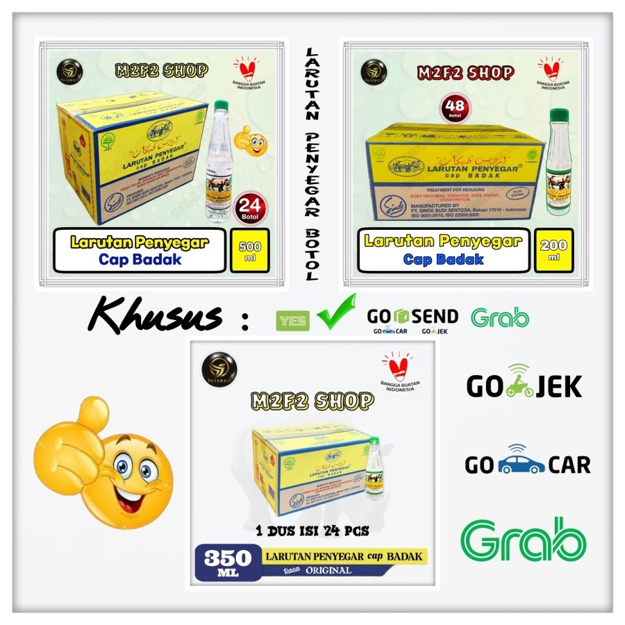 

Larutan Penyegar Cap BADAK Original Botol Pet - Kemasan Karton (Khusus Bluebird/Gosend/Grab)