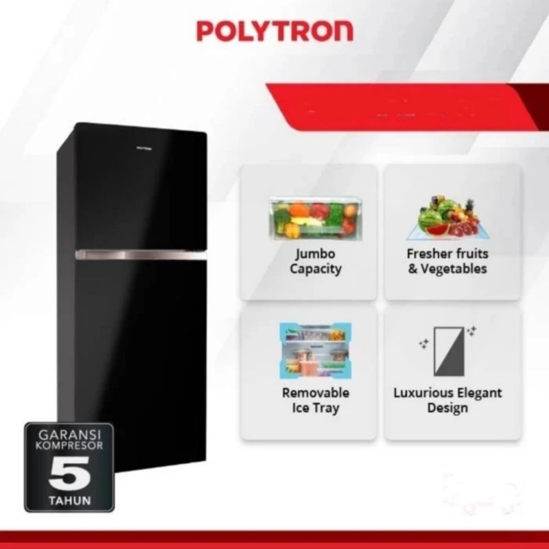 Kulkas Polytron PRW-29MNX | 2 pintu lemari es PRW29MNX