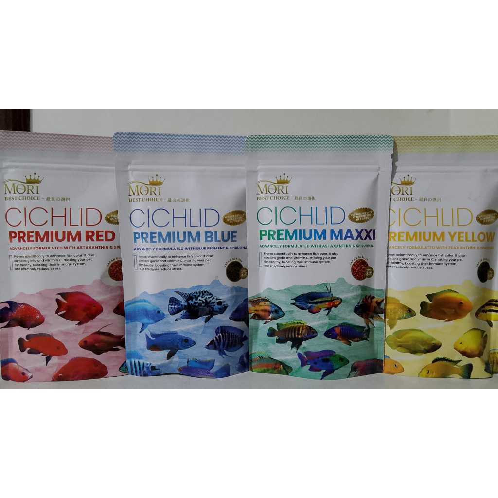 MORI PREMIUM CICHLID MAKANAN IKAN KECIL / PELLET IKAN KECIL 100GR 1MM