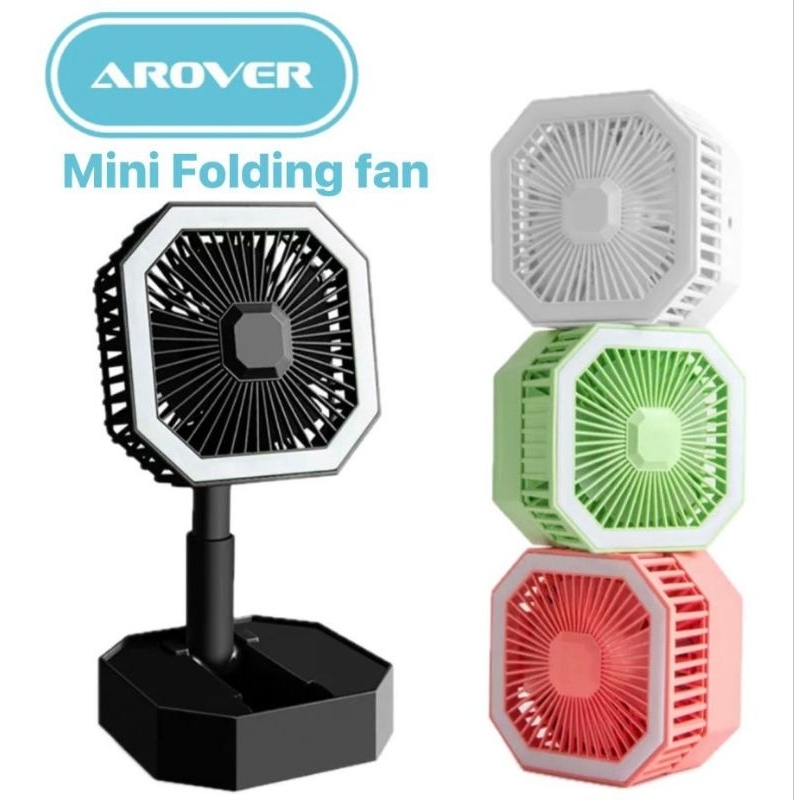 KIPAS ANGIN LIPAT LAMPU LED -  KIPAS MINI LAMPU LED