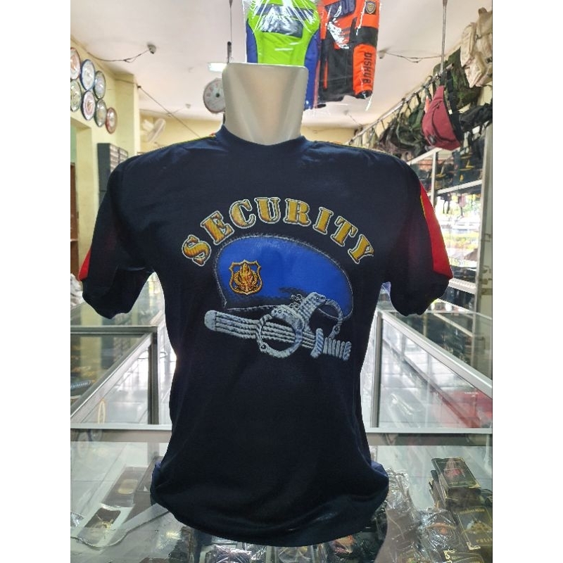 kaos kombinasi security | kaos dalaman dewasa satpam hitam