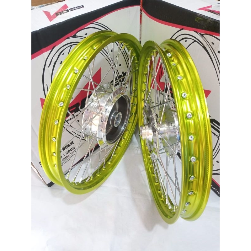 Rossi Original SNI velg ring 17 paketan ukuran depan 140x17 ukuran belakang 140x17 untuk motor VIXIO