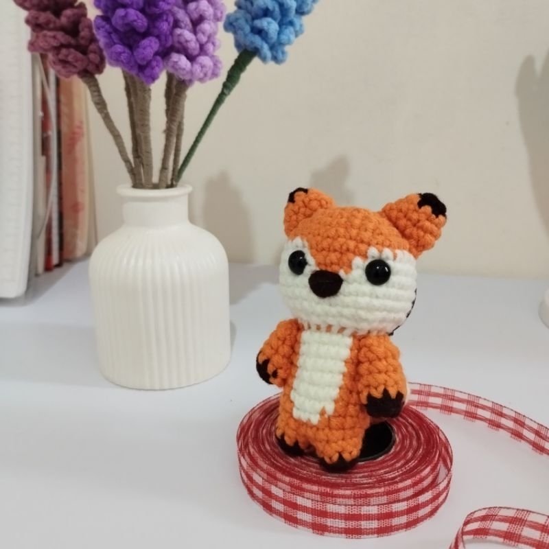 FOX KEYCHAIN | FOX AMIGURUMI | AMIGURUMI RUBAH | GANTUNGAN KUNCI RUBAH
