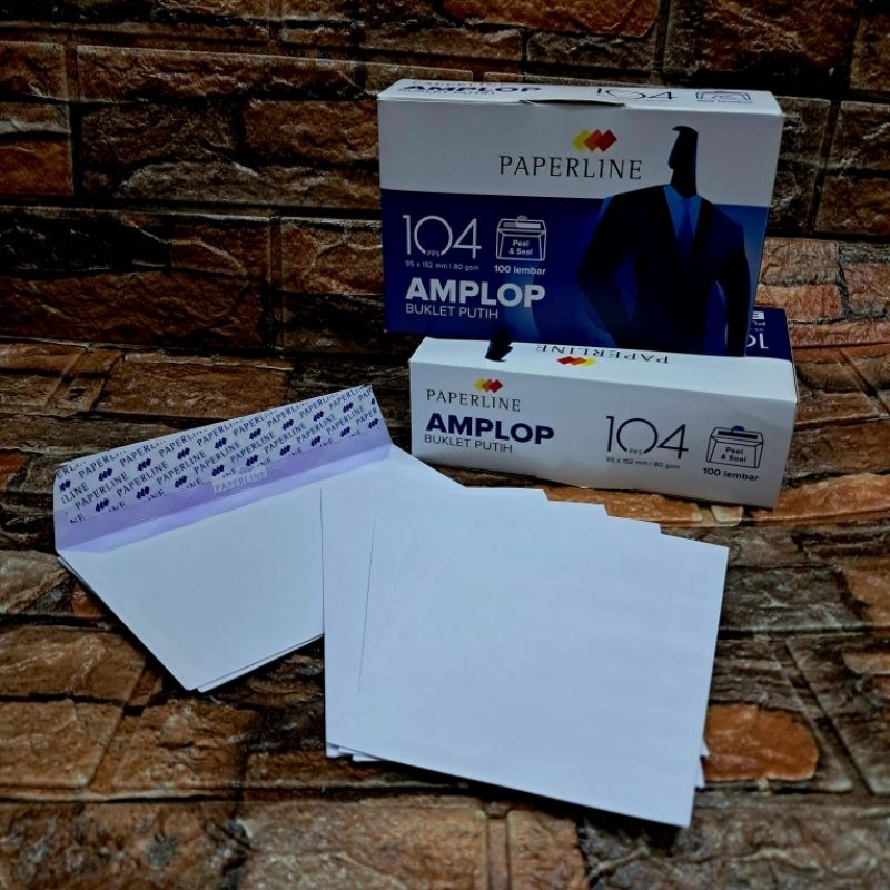 

AMPLOP BUKLET PUTIH PAPERLINE 104 [ 95 x 152mm ] 80gsm