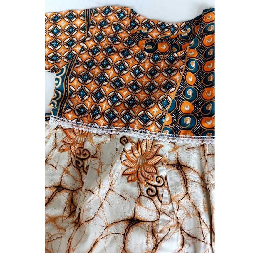 Baju Dress Batik Anak Perempuan Bahan Premium bukan batik keris