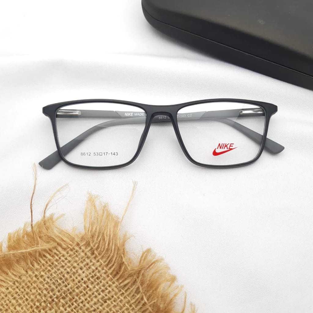 NEW FRAME KACAMATA PRIA/WANITA UNISEX NIKE 8612 KAKI GREY SIZE 53-17-143 FULLSET