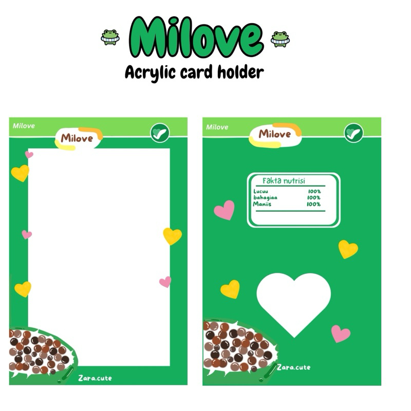 

(ganti pengiriman ke jnt or anteraja) milove acrylic card holder / cahol design by zaracute | zaracute