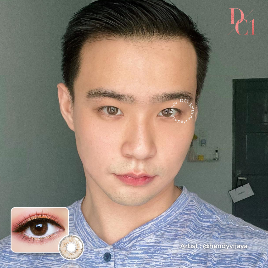 DC1 Softlens Mini Darling Brown / Grey (Normal dan Minus) Diameter 14