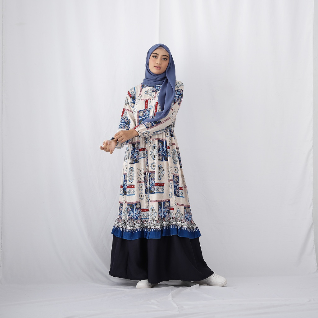 MyOutfit - Baju Gamis Wanita Dewasa Panjang Bahan Katun Rayon Motif Busui Model G3-1