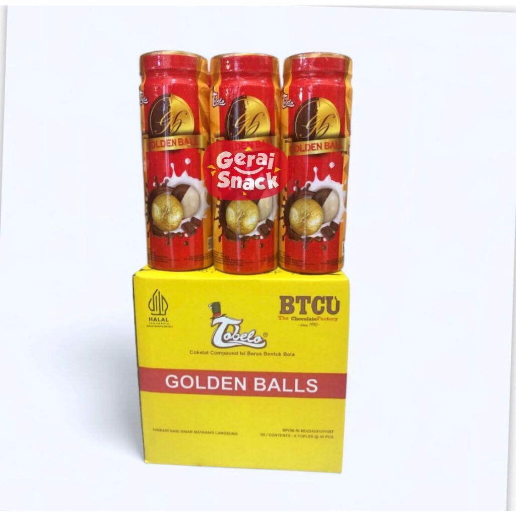 

Golden Balls Tobelo 1 BOX isi 6 Jar Cokelat Bola isi Beras Crispy Best Seller (6 Jar x 40 Pcs)
