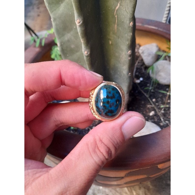 Cincin Batu Bacan Totol Natural