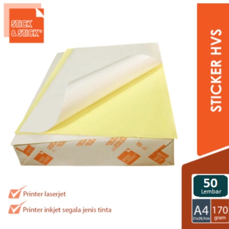 

NGN172 GROSIR TERMURAH Sticker HVS DOFF A4 Isi 5 Lembar
