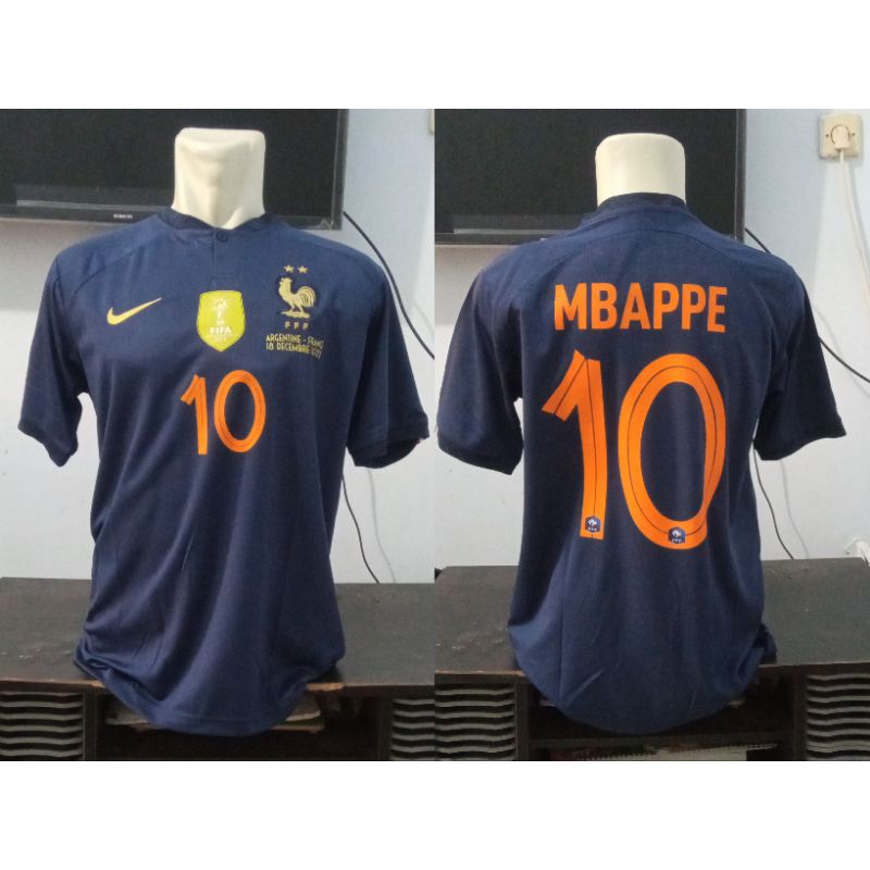 jersey Prancis Home 2022 Final World Cup KYLIAN MBAPPE 10