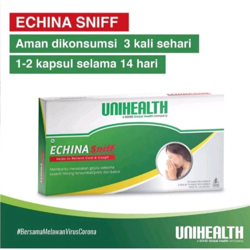 Echina Sniff Unihealth Hidung tersumbat,Flu dan Batuk