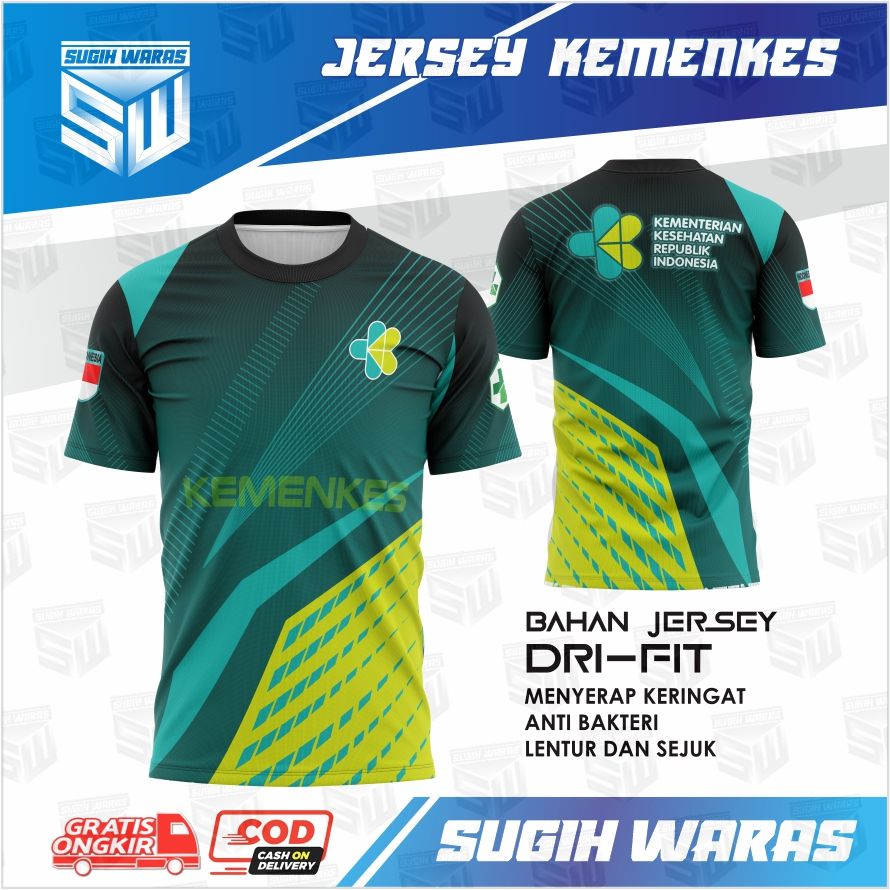 JERSEY KEMENTRIAN KESEHATAN / KAOS KEMENKES / Kaos Olahraga / Baju Keren / Kaos Kesehatan
