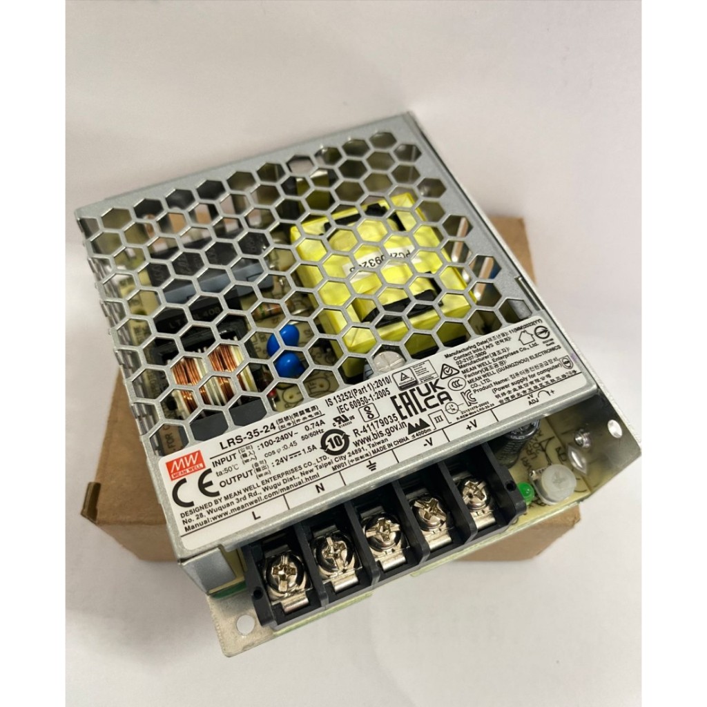 Power Supply Meanwell LRS-35-24 Output 24VDC 1,5A Power Supply Meanwell LRS-35-24 Output 24VDC 1,5A