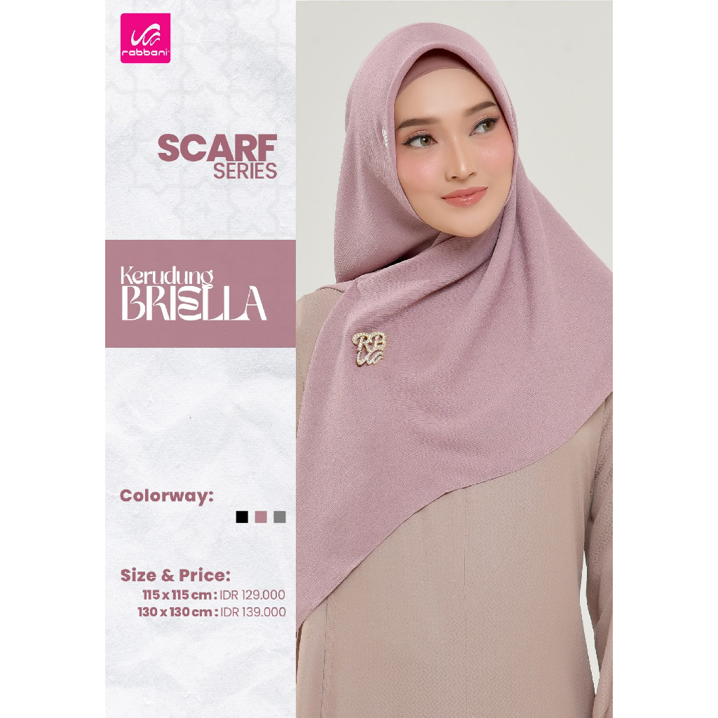 RABBANI ORI KERUDUNG SEGI EMPAT POLOS KERUDUNG BRIELLA