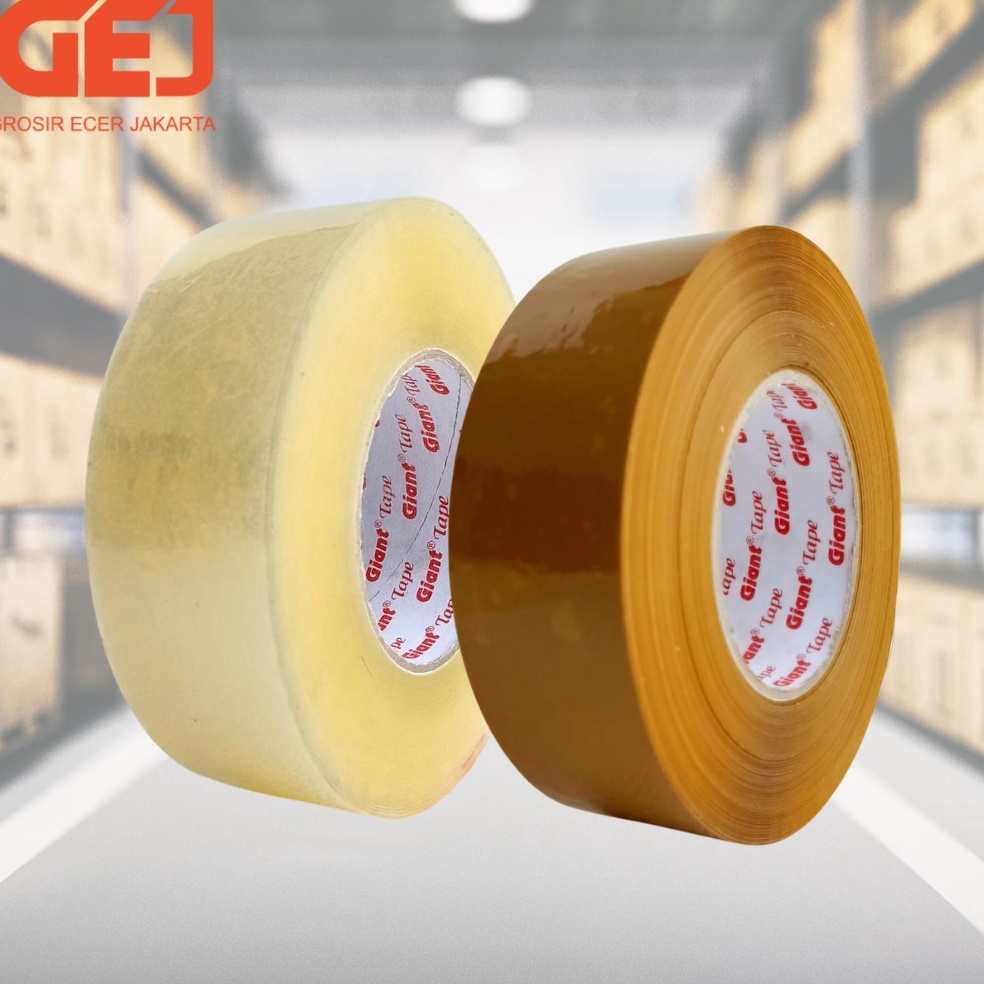 

KFK253 XC26619 Lakban Jumbo Giant Bening Cokelat 2inch 45mm x 5yard