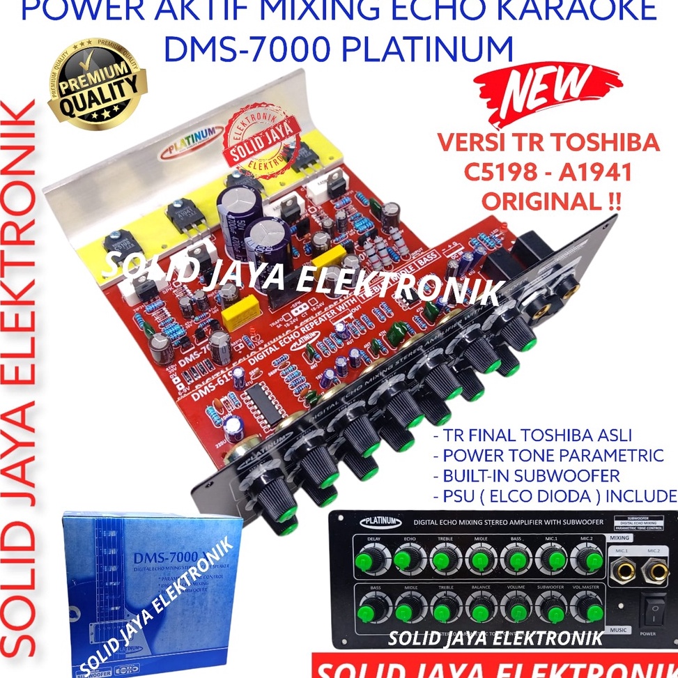 Top Sale KIT POWER SPEAKER AKTIF STEREO DMS 7 PLS 2 TINGKAT MIXING DIGITAL ECHO MIC MIK SUBWOOFER SU