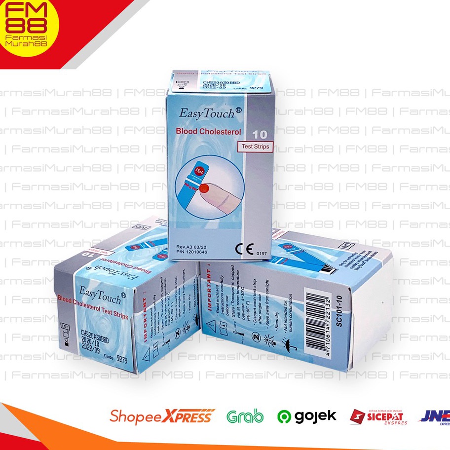 

DiSkon Easy Touch Blood Cholesterol Kolesterol Darah Test Strip Box Isi 1 Strip