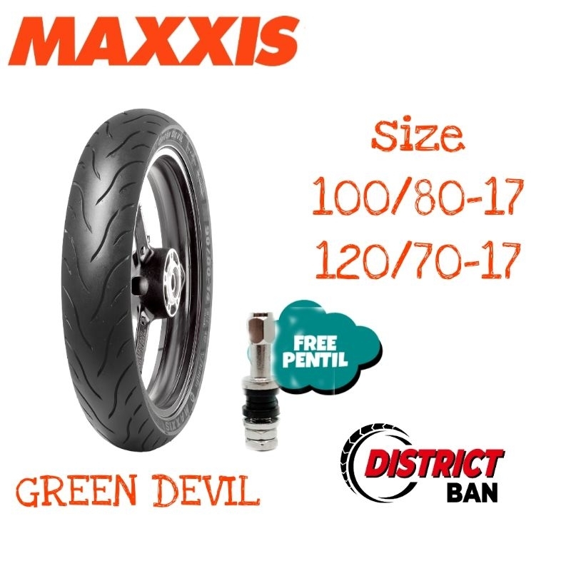 Ban Tubeless Maxxis Green devil 100/80-17 & 120/70-17 untuk motor dtracker, vixion, mx king, cb150, 