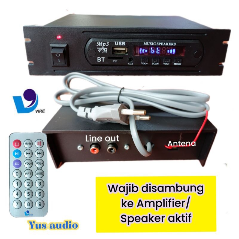 Mp3 Bluetooth merk VIRE langsung listrik