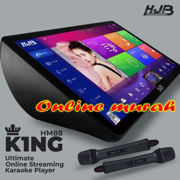 Mesin lagu karaoke KJB HM88 King dengan hdd 2 tb + streaming + 2 mic