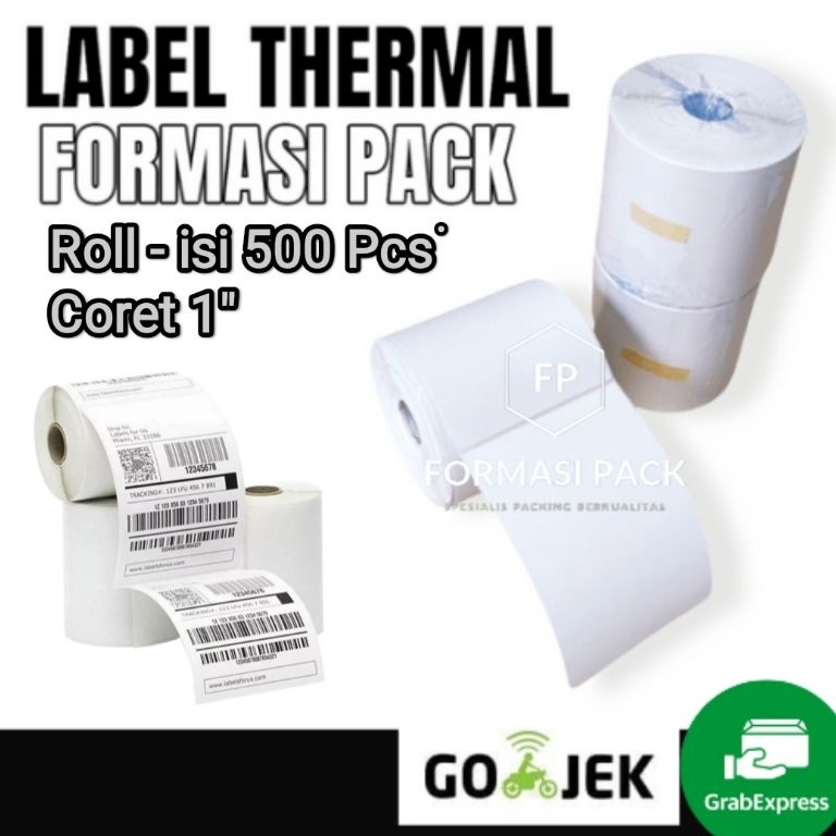 

XUD338 V44859 Kertas Termal Continuous Paper Thermal 1 X 15 mm 1x15 4x6 isi 5pcs ukuran A6