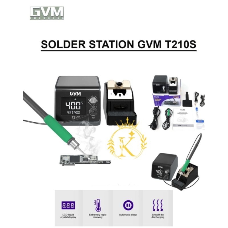 GVM T210S SMART SOLDERING STATION T210S GVM SMART SOLDER STATION NEW MODEL POWERFULL BIG LCD
