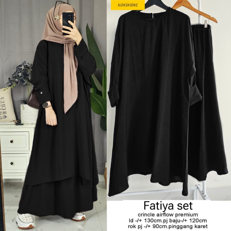FATIYA SET WANITA GAMIS POLOS JUMBO