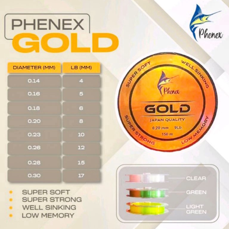 Tren Terbaru SENAR PANCING PHENEX GOLD