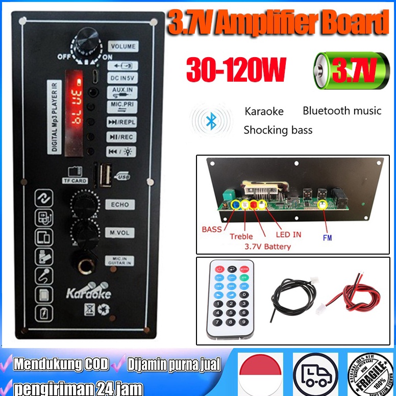 Langsung Order 37V Amplifier Board Bluetooth 5 MP3 Amplifier Board Power Support MP3 USB AV TF FM Re