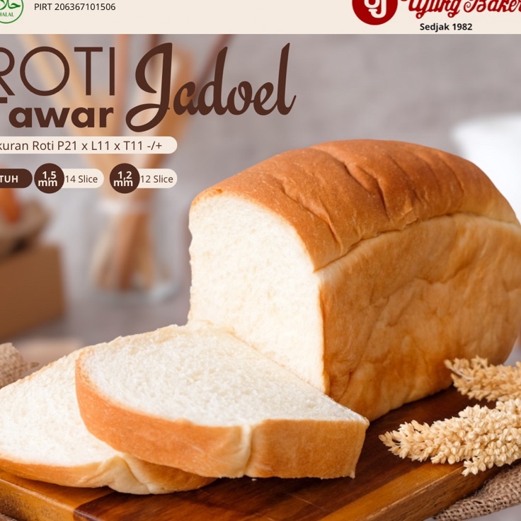 

READY STOK Roti Tawar Jadul Gandum Uk 21 x 11 x 1 cm Tanpa pengawet Toast