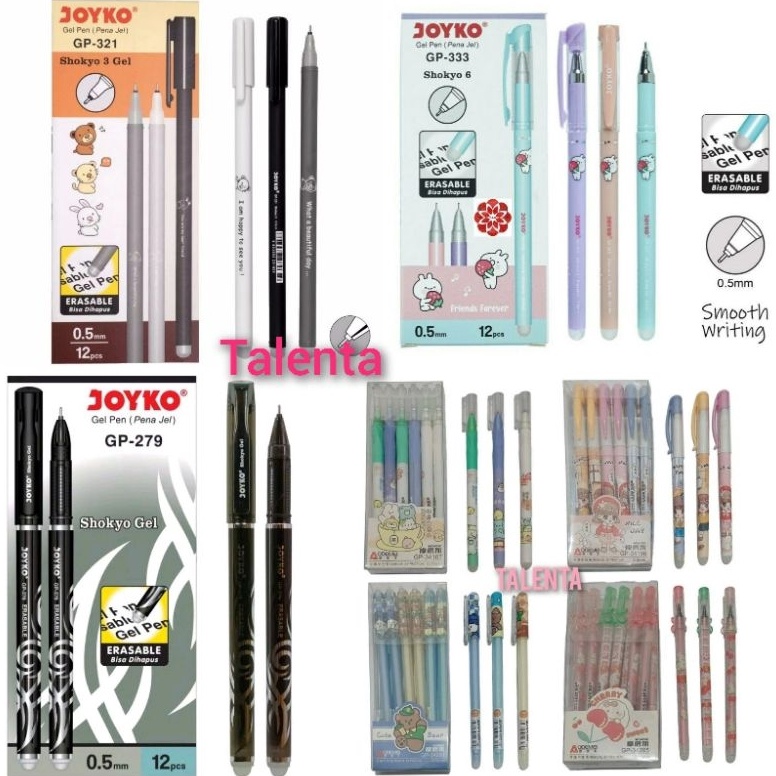 

MMY557 Terbaik Pulpen Joyko Gel Hapus Shokyo 3 GP321 5mm 1 Lusin