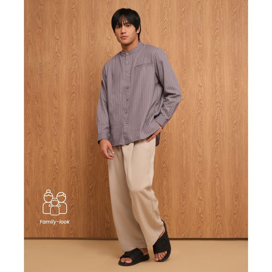 KODE 77 THENBLANK  Men Prime Shirt Long Sleeve Kemeja Koko Pria