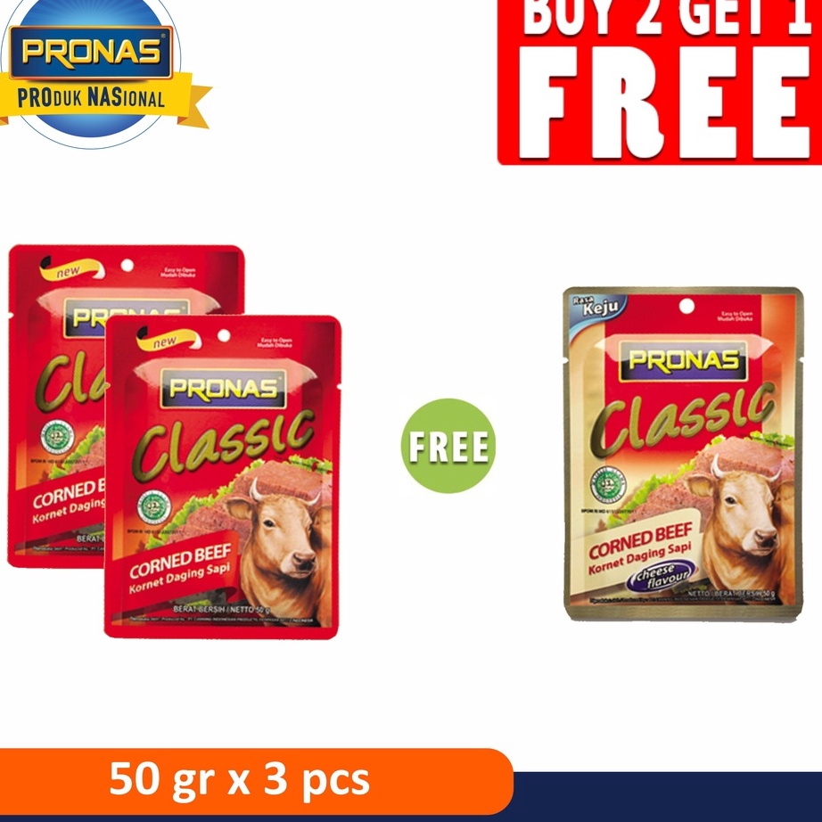 

SALE PRONAS Kornet Sapi Sachet 5g 2pc Free Kornet Sachet Keju 5 g 1pc