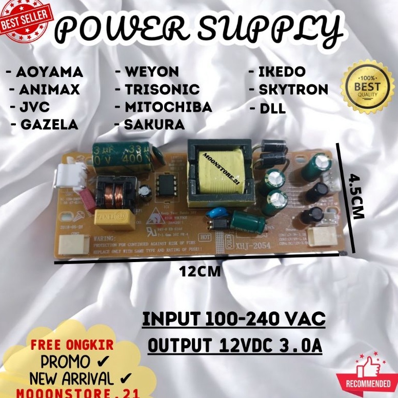 Paling Dicari POWER SUPPLY LCD LED TV CHINA 12V 3A