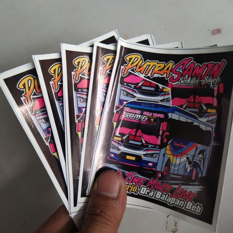 

(free sticker)STICKER BUS PUTRA SAMIN ORIGINAL 5 PCS