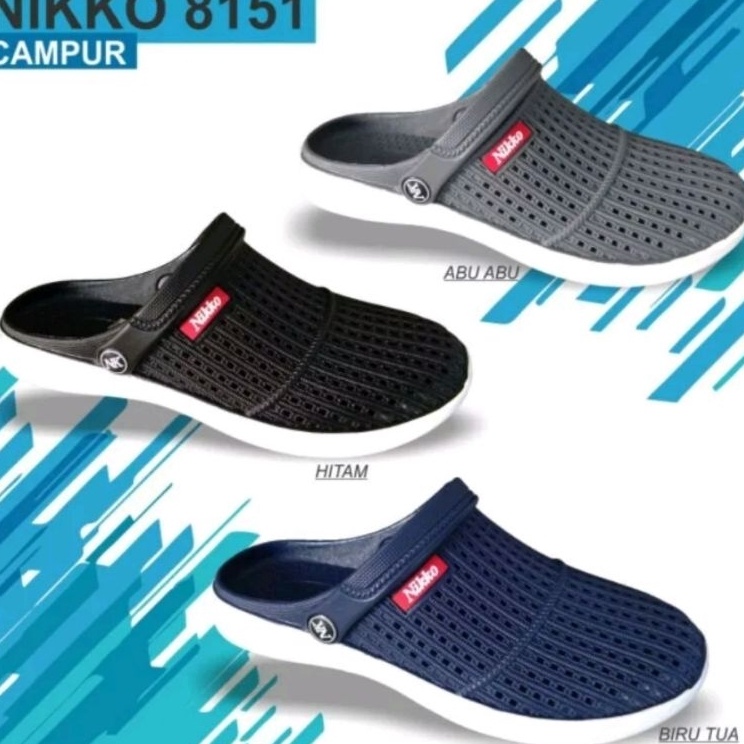 Masih fresh NK 151  Sandal bakpao NIKKO 8151  8153 cek nikko 8155 model terbaru SEPATU PRIA SLOP SAN