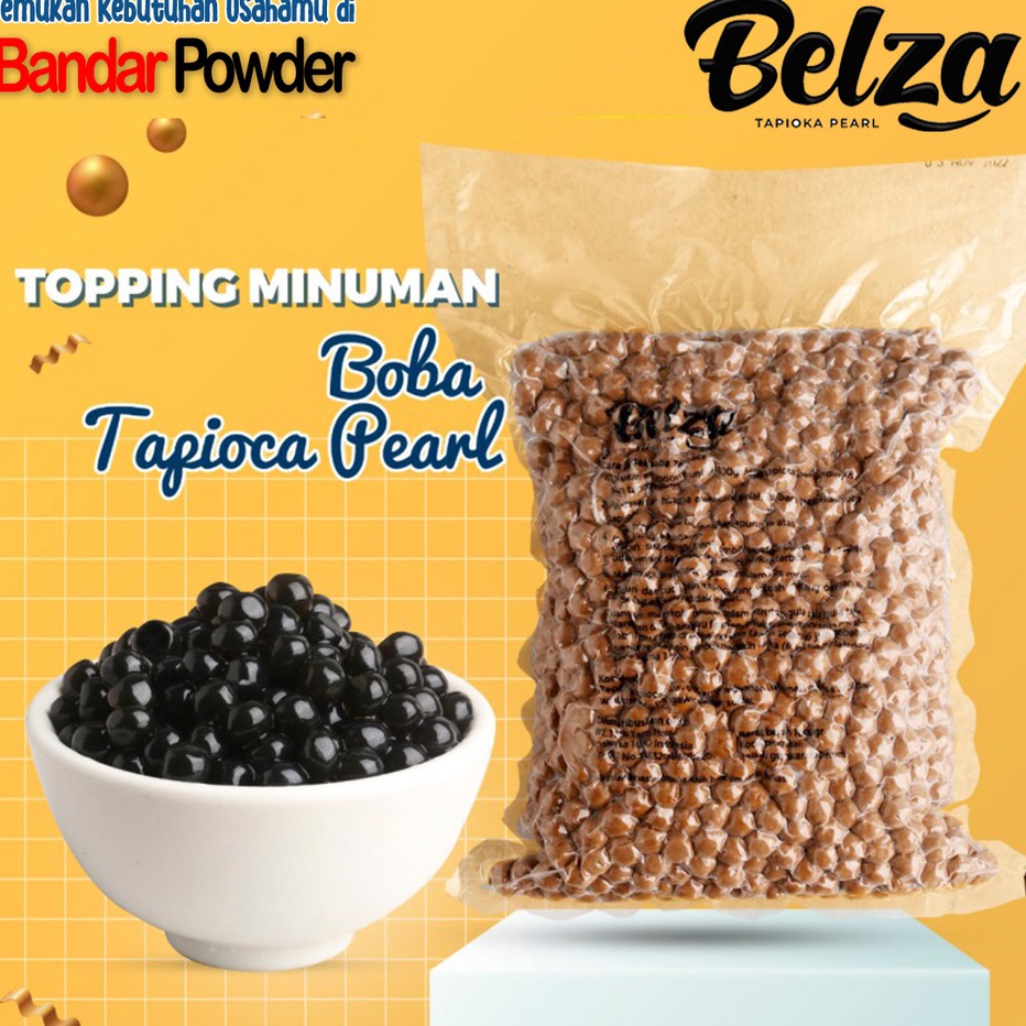 

PROMO MURAH Tapioca Pearl 1kg Topping Minuman Belza Tapioka Bubble Bandar Powder