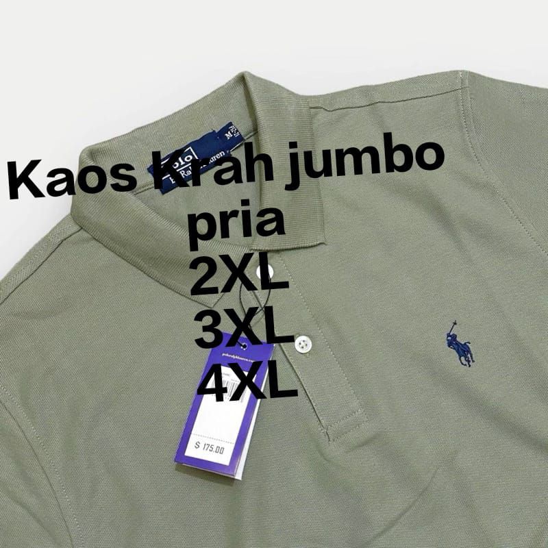 Kaos Polo JUMBO Pria XXL XXXL XXXXL / Kaos Polo Kerah Berkerah Polos Pria Premium / Kaos Polo Big Si