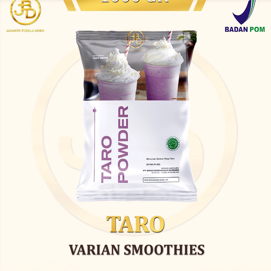 

Ready Stok Bubuk Minuman Premium TARO Jakarta Bubble Drink BPOMHALAL