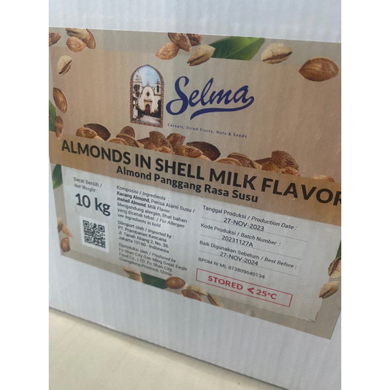 

KACANG ALMOND SELMA KULIT CANGKANG SUSU