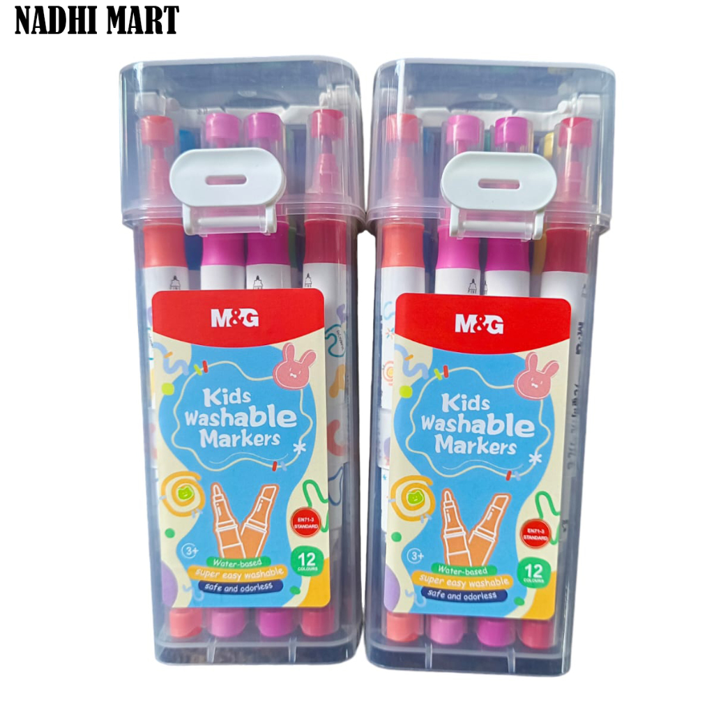 

SPIDOL 2 SISI 12 WARNA / KIDS WASHABLE MARKER M&G 12W APMT3411 (4/96)