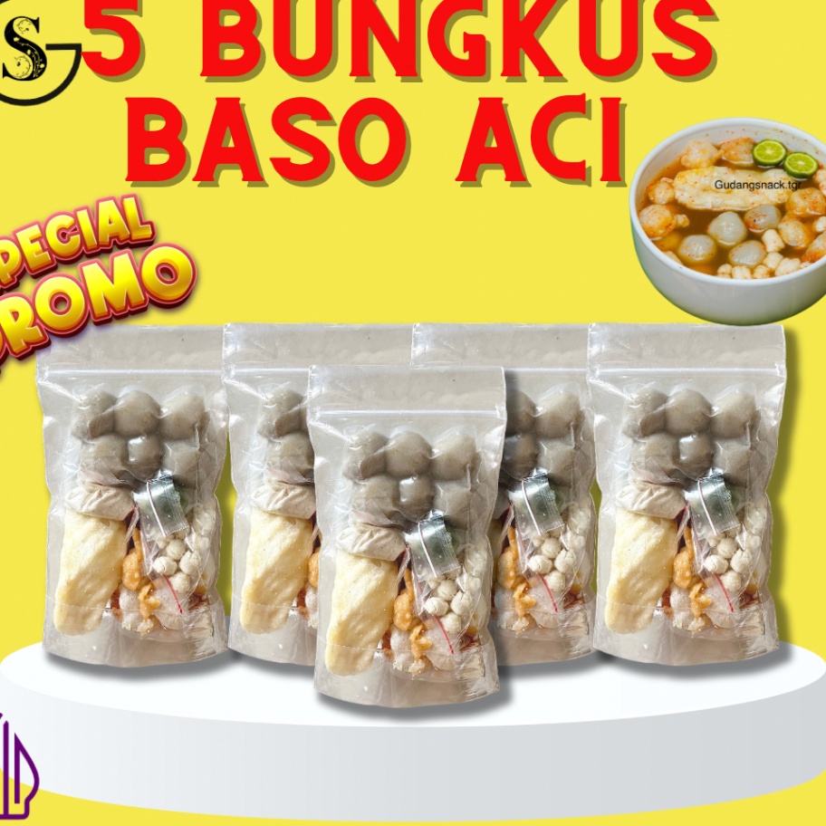 

TERMURAH 5 BUNGKUS BASO ACI INSTAN ORIGINAL MAKANAN ISNTAN BOCI GUDANGSNACKTGR KALDU PEDAS